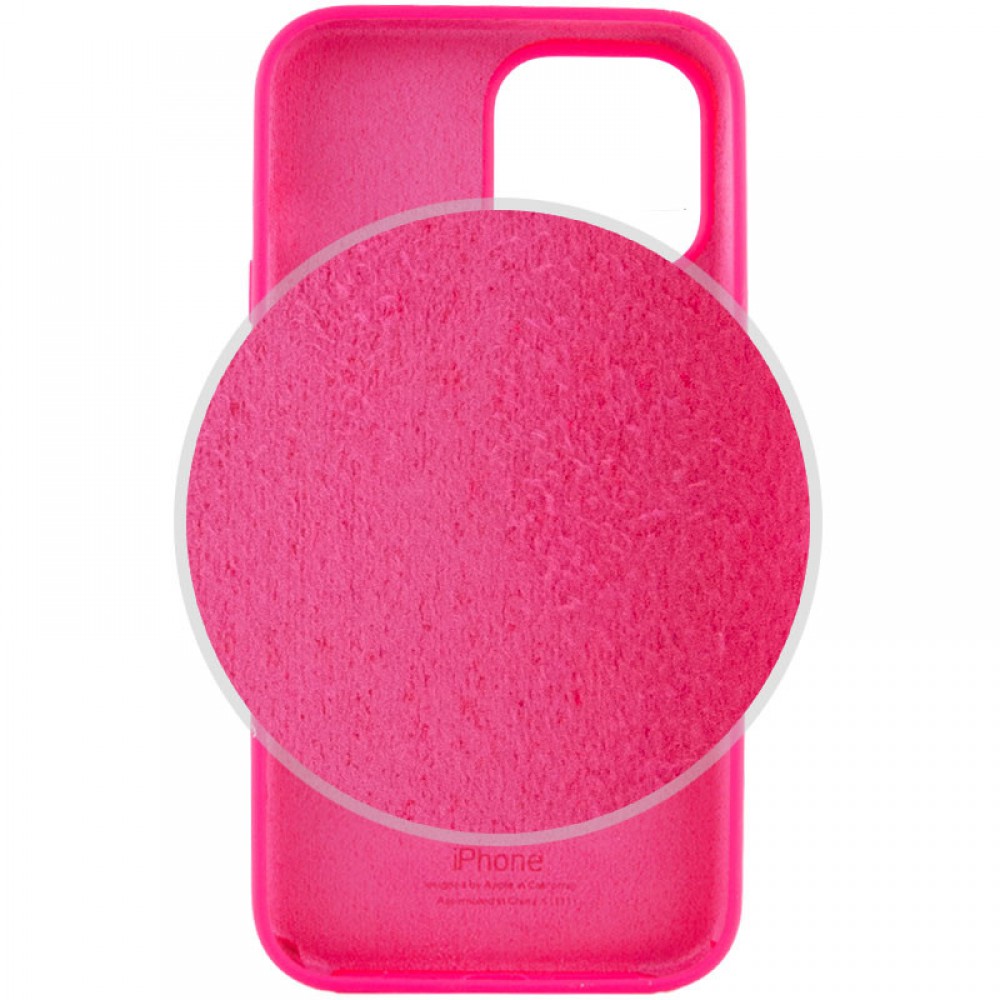 Чохол Silicone Case Full Protective (AA) для Apple iPhone 15 (6.1") Рожевий / Barbie pink