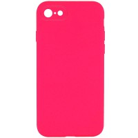 Чохол Silicone Case Square Full Camera Protective (AA) NOLOGO для Apple iPhone 6/6s (4.7") Рожевий / Barbie pink