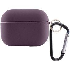 Силіконовий футляр з мікрофіброю для навушників Airpods Pro Фіолетовий / Elderberry