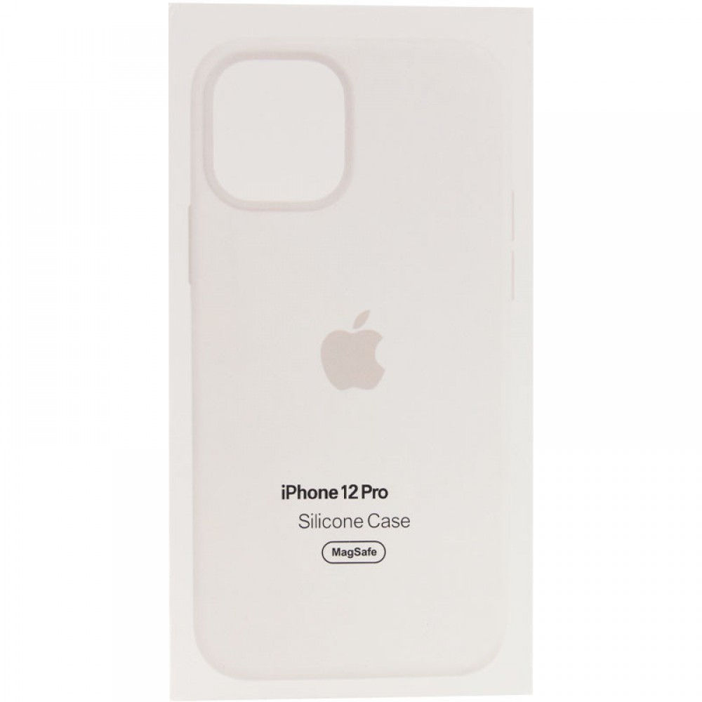 Чохол Silicone case (AAA) with Magsafe and Animation для Apple iPhone 12 Pro / 12 (6.1") Білий / White