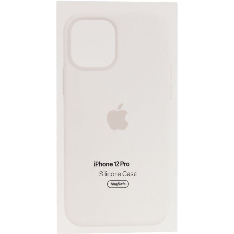 Чохол Silicone case (AAA) with Magsafe and Animation для Apple iPhone 12 Pro / 12 (6.1") Білий / White