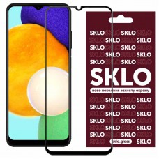 Защитное стекло SKLO 3D (full glue) для Samsung Galaxy A03s Черный