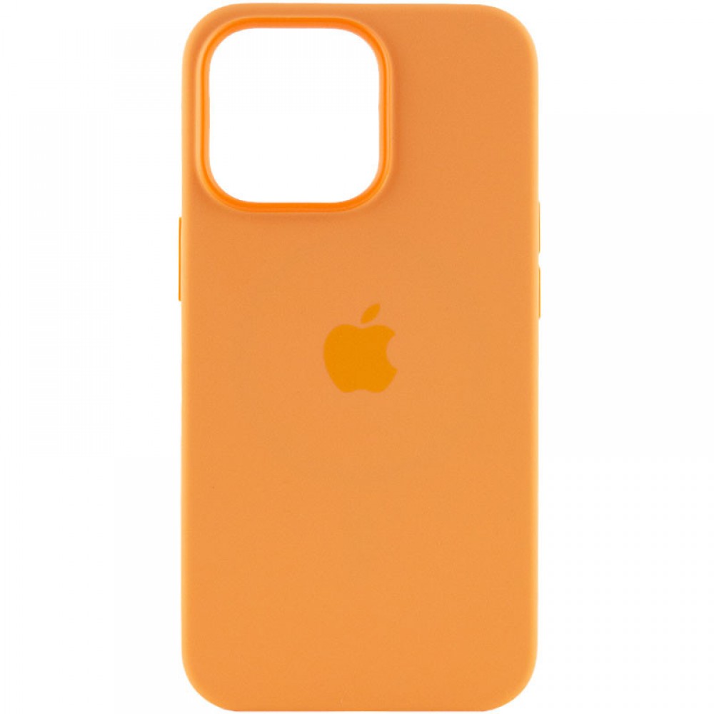 Чохол Silicone case (AAA) with Magsafe and Animation для Apple iPhone 13 Pro Max (6.7") Помаранчевий / Marigold