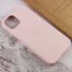 Чохол Silicone case (AAA) with Magsafe and Animation для Apple iPhone 13 (6.1") Рожевий / Chalk Pink