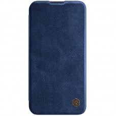 Шкіряний чохол (книжка) Nillkin Qin Pro Camshield для Apple iPhone 13 Pro (6.1") Синій