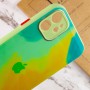 Чохол TPU+Glass Impasto abstract для Apple iPhone 12 (6.1") Yellow green