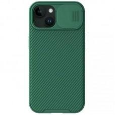 Карбонова накладка Nillkin CamShield Pro для Apple iPhone 15 (6.1") Deep Green