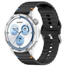 Силіконовий ремінець Wavy для Smart Watch 20mm Black