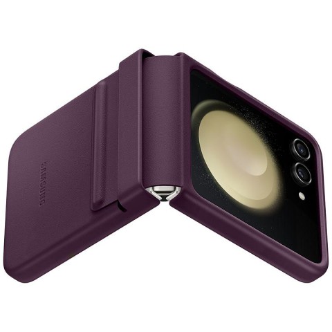 Шкіряний чохол Leather Case (AAA) для Samsung Galaxy Z Flip5 Purple