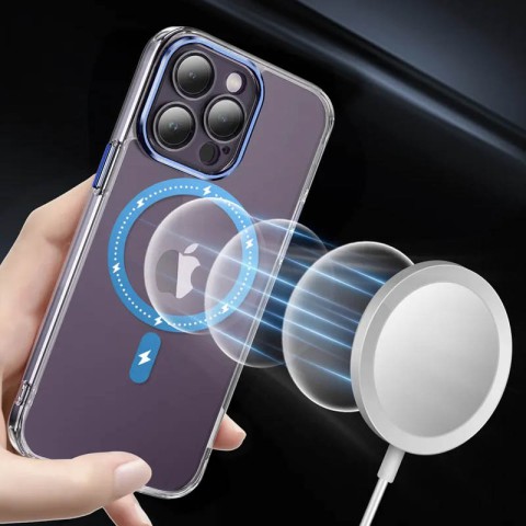 Чохол TPU+PC Colorful with MagSafe для Apple iPhone 13 Pro Max (6.7") Blue