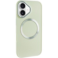 TPU чохол Bonbon Metal Style with MagSafe для Apple iPhone 16 (6.1") Білий / White