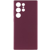 Чохол Silicone Cover Lakshmi Full Camera (AAA) для Samsung Galaxy S23 Ultra Бордовий / Plum