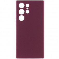 Чохол Silicone Cover Lakshmi Full Camera (AAA) для Samsung Galaxy S23 Ultra Бордовий / Plum