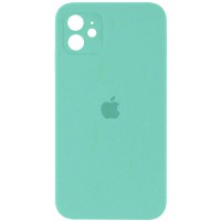 Чохол Silicone Case Square Full Camera Protective (AA) для Apple iPhone 11 (6.1") Бірюзовий / Turquoise