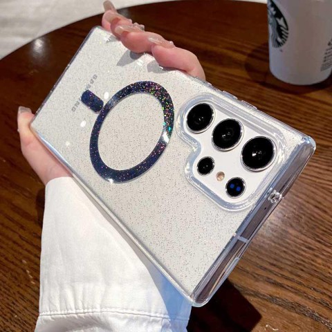 Чохол TPU Eclipse Sparkle (MagFit) для Samsung Galaxy S26 Ultra Clear