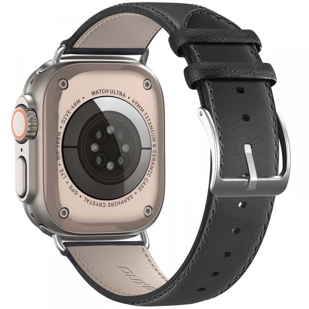 Ремінець Dux Ducis Leather Strap Classic для Apple Watch 38/40/41/42mm(ser.10) Black