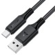Дата кабель Acefast C17-04 USB to Type-C 3A (1.2m) Black