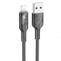 Дата кабель Hoco U120 Transparent explore intelligent power-off USB to Lightning (1.2m)