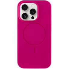 Чохол Silicone Case Full Protective (AA) NO LOGO with MagSafe для Apple iPhone 16 Pro (6.3") Малиновий / Dragon Fruit