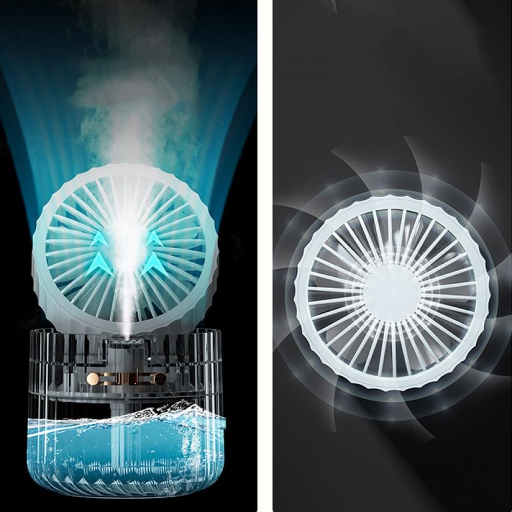 Настільний вентилятор Rapid Cooling 3in1 з водяним охолодженням і підсвічуванням 1200 mAh White
