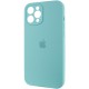 Чохол Silicone Case Full Camera Protective (AA) для Apple iPhone 12 Pro (6.1") Бірюзовий / Marine Green