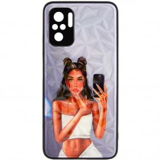 TPU+PC чохол Prisma Ladies для Xiaomi Redmi Note 10 / Note 10s Black in White