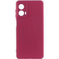 Чохол TPU GETMAN Liquid Silk Full Camera для Motorola Moto G24 Бордовий / Marsala