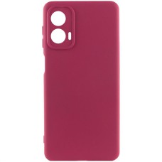 Чохол TPU GETMAN Liquid Silk Full Camera для Motorola Moto G24 Бордовий / Marsala