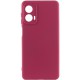 Чохол TPU GETMAN Liquid Silk Full Camera для Motorola Moto G24 Бордовий / Marsala