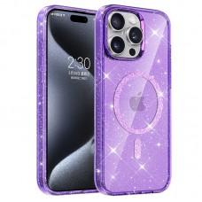 Чохол TPU Eclipse Sparkle (MagFit) для Apple iPhone 15 Pro (6.1") Purple
