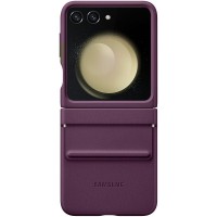 Шкіряний чохол Leather Case (AAA) для Samsung Galaxy Z Flip5 Purple