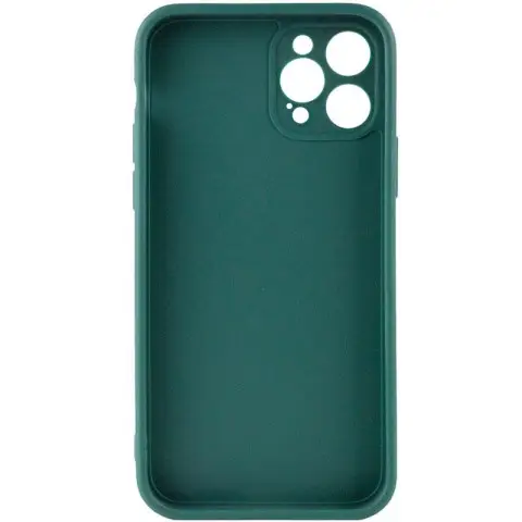 Силіконовий чохол Candy Full Camera для Apple iPhone 12 Pro (6.1") Зелений / Dark green