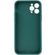 Силіконовий чохол Candy Full Camera для Apple iPhone 12 Pro (6.1") Зелений / Dark green