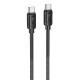 Дата кабель Hoco X115 Surpass Type-C to Type-C 60W (1m) Black
