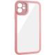 TPU чохол Transparent + Colour 1,5mm для Apple iPhone 12 (6.1") Pink