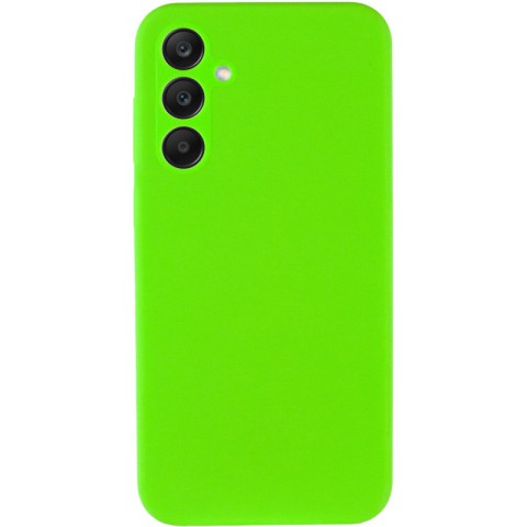Чохол Silicone Cover Lakshmi Full Camera (AA) для Samsung Galaxy A35 Салатовий / Neon Green