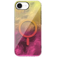 Чохол TPU Shiny Mountain (MagFit) для Apple iPhone 16e (6.1") Yellow / Pink
