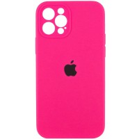 Чохол Silicone Case Full Camera Protective (AA) для Apple iPhone 12 Pro (6.1") Рожевий / Barbie pink