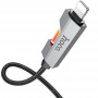 Дата кабель Hoco U123 Regent colorful 2.4A USB to Lightning (1.2m) Black