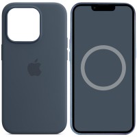 Чохол Silicone case (AAA) with Magsafe and Animation для Apple iPhone 14 Pro Max (6.7") Синій / Storm Blue