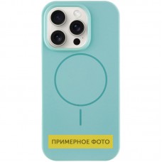 Чохол Silicone Case Full Protective (AA) NO LOGO with MagSafe для Apple iPhone 15 (6.1") Бірюзовий / Marine Green