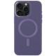 Шкіряний чохол Bonbon Leather Metal Style with MagSafe для Apple iPhone 11 Pro Max (6.5") Сірий / Lavender