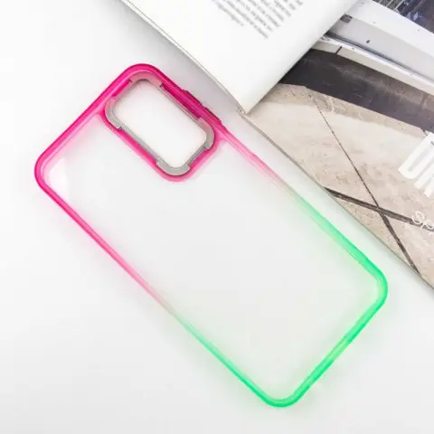 Чохол TPU+PC Fresh sip series для Samsung Galaxy A24 4G Салатовий / Рожевий