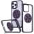TPU+PC чохол Metal Ring with MagSafe для Apple iPhone 15 Pro (6.1") Темно-фіолетовий