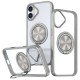 TPU+PC чохол Metal Ring with MagSafe для Apple iPhone 16 (6.1") Сірий