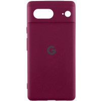 Чохол Silicone Cover Lakshmi Full Camera (AAA) with Logo для Google Pixel 8 Бордовий / Plum