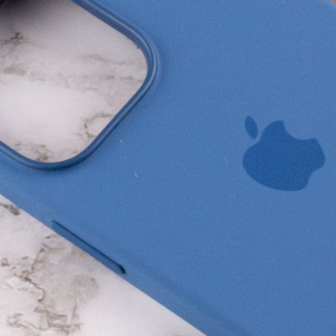 Чохол Silicone case (AAA) with Magsafe and Animation для Apple iPhone 13 Pro Max (6.7") Синій / Blue Jay