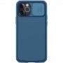 Карбонова накладка Nillkin Camshield (шторка на камеру) для Apple iPhone 12 Pro Max (6.7") Синій / Blue