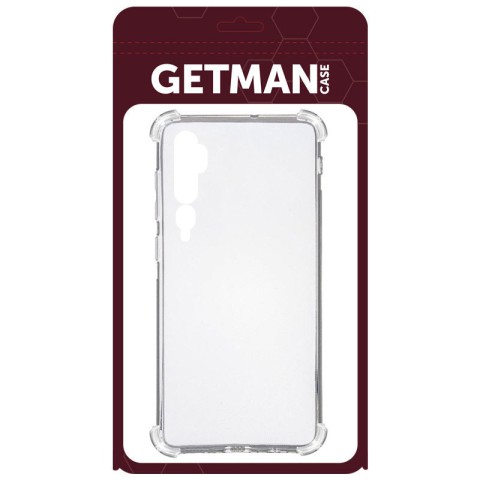 TPU чохол GETMAN Ease logo посилені кути для Xiaomi Mi Note 10 / Note 10 Pro / Mi CC9 Pro Безбарвний (прозорий)