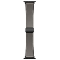 Ремінець Hoco WA34 Basic magnetic buckle silicone leather strap для Apple watch 44/45/46/49mm Dark Gray
